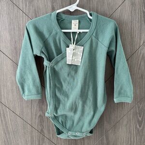 Kate Quinn Green Kimono Wrap Bodysuit